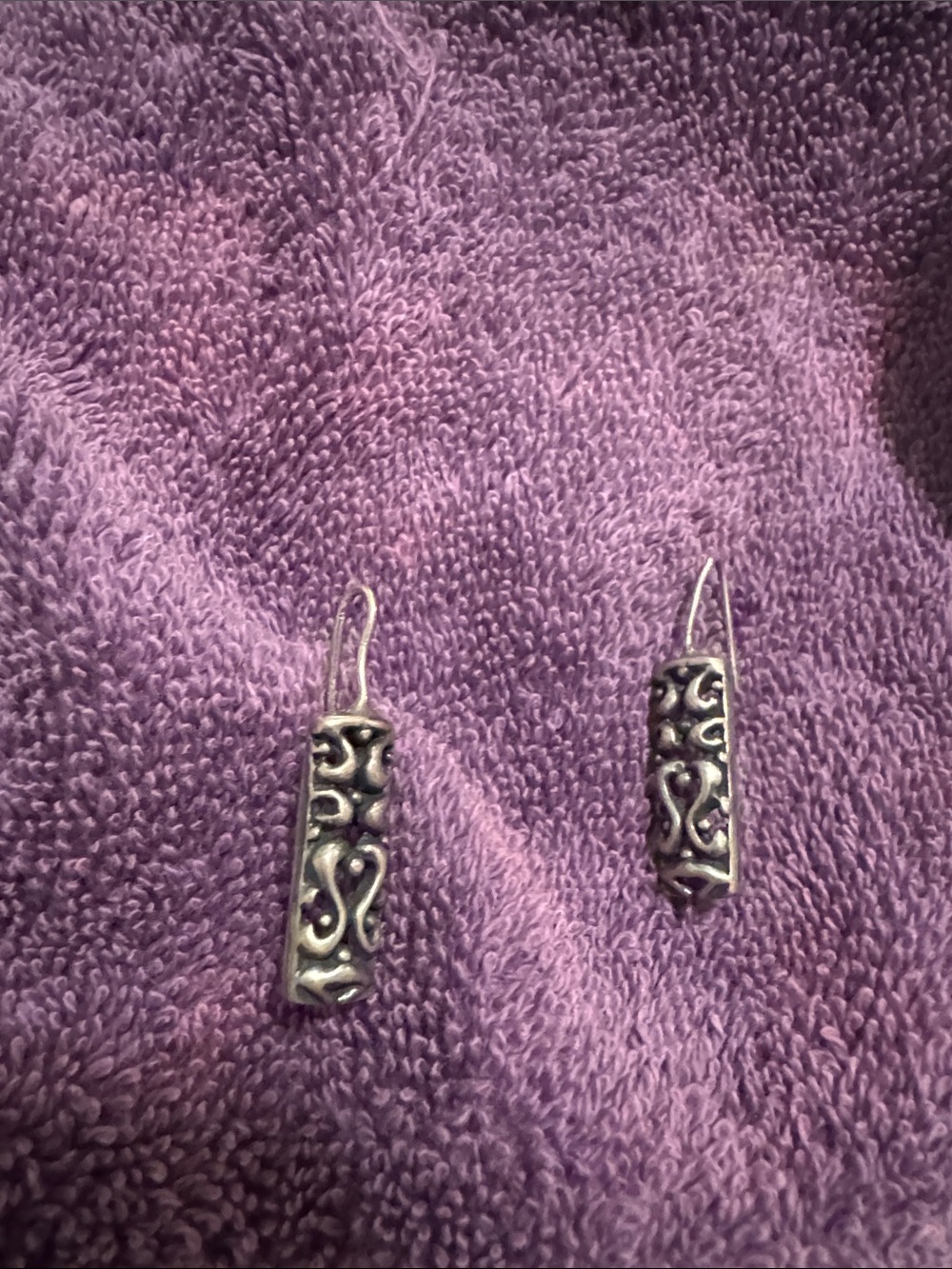 Sterling Silver Filigree Drop Earrings in Silver